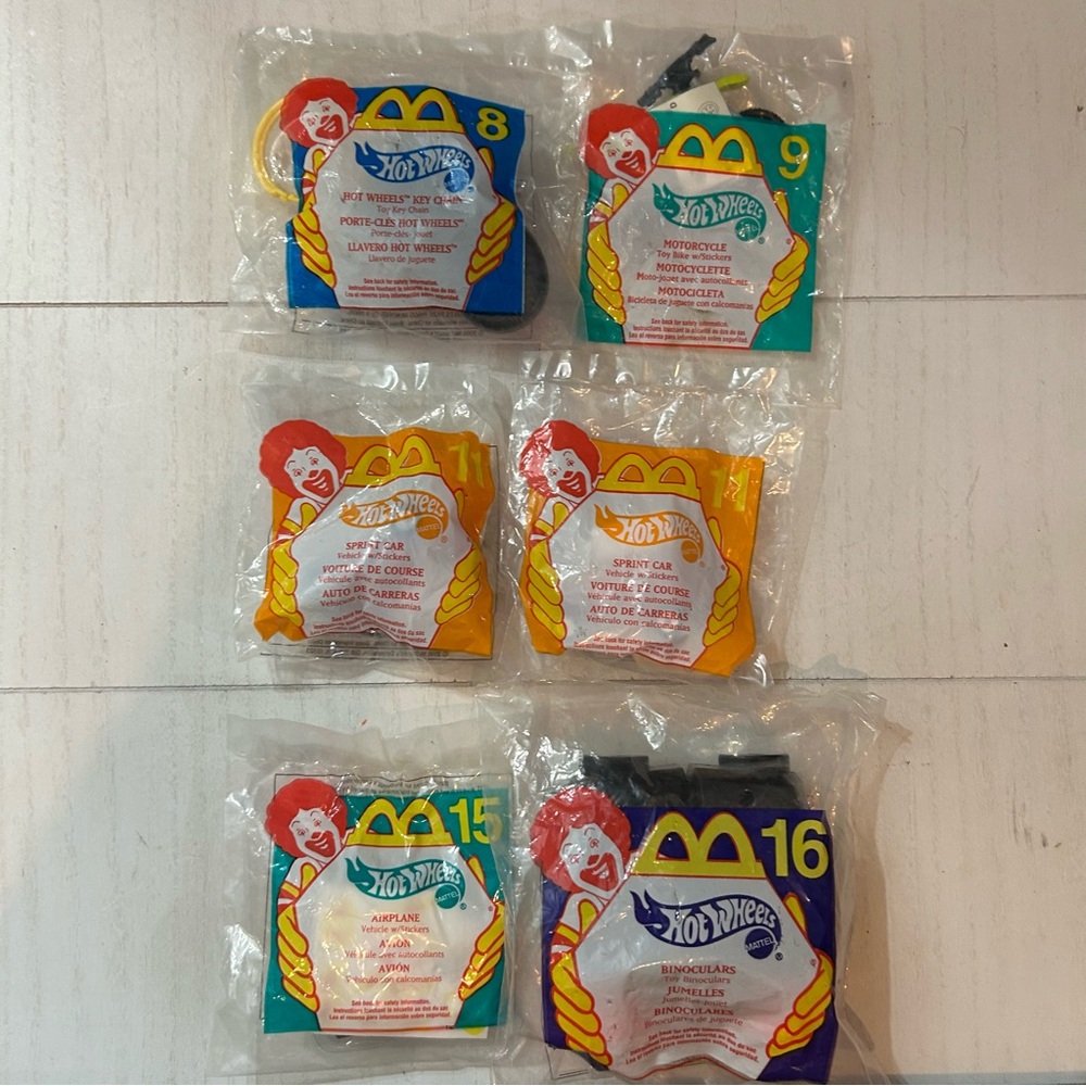 Vintage 2000 McDonalds Hot Wheels New Unopened Set of 6‎